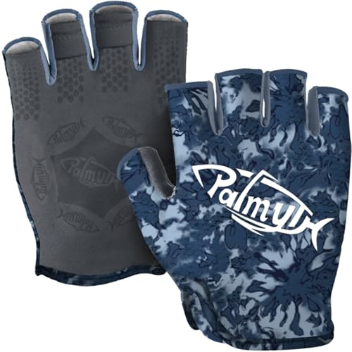 Palmyth Stubby UV�t�B�b�V���O�O���[�u ���Ă��h�~ �w�Ȃ��O���[�u �����Y ���f�B�[�X UPF 53+ SPF �J���b�N�A�p�h�����O�A�J�k�[�A�{�[�g�A�^�]�p (�q�C�A2XL)