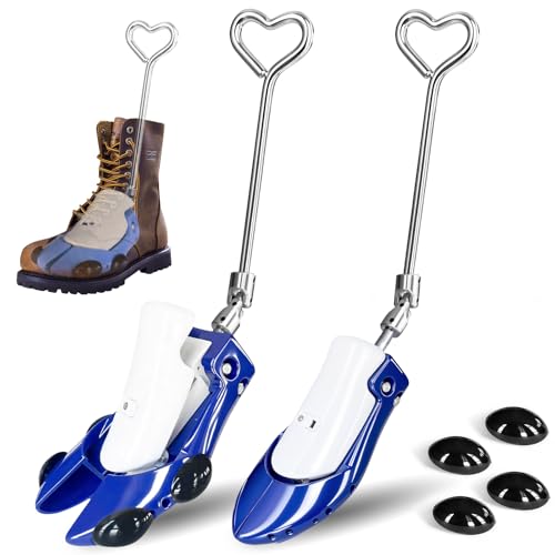 Failenfeivp Boot Stretchers for Cowboy Boots 2 PCS Shoe Stretcher for Wide Feet Men Shoe Trees Adjustable Length & Width for Men Women (Blue, L)