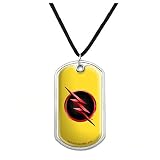 GRAPHICS & MORE The Flash TV Series Reverse Flash Logo Military Dog Tag Pendant Necklace with Cord