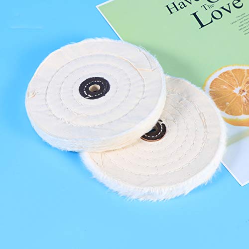 4 Pcs 6 Polishing Wheel Buffing Wheel for Drill White