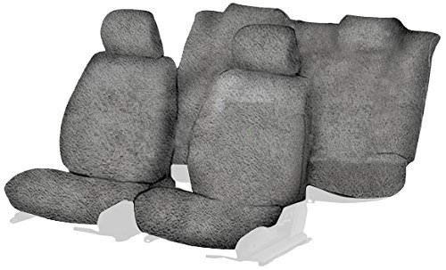 Hi Art Sweat Control Towel Front and Rear Car Seat Covers Compatible with Tata Indigo ECS, Grey