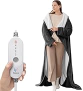 Kozyus Wearable Heated Blanket with Foot Pocket &amp; Sleeves, Electric Blanket Heated Robe for Women...