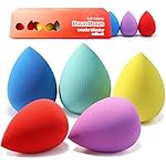 BEAKEY Makeup Sponge 5 Pcs Set, Latex-Free Boun Boun Beauty Sponge for Blending, Makeup Sponges for Foundation, Liquid, Cream and Powder. Blender for Enhanced Make Up Application
