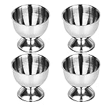 NOELAMOUR エッグスタンド エッグカップ たまごスタンド ステンレス 卵 スタンド ゆで卵ホルダー レストラン備品 4個セット