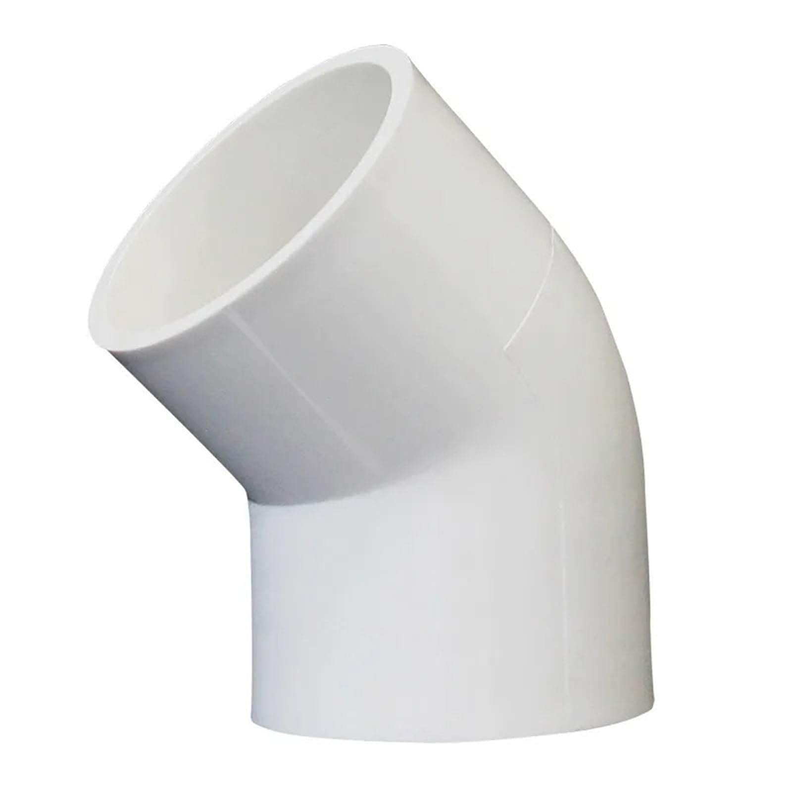 5pcs PVC Pipe Elbow Connectors 20 25 32mm Garden Watering Tube Irrigation Pipe Fittings Aquarium Fish Tank Drain Tube Joint(White,Inner Dia. 20mm 45 Degree)