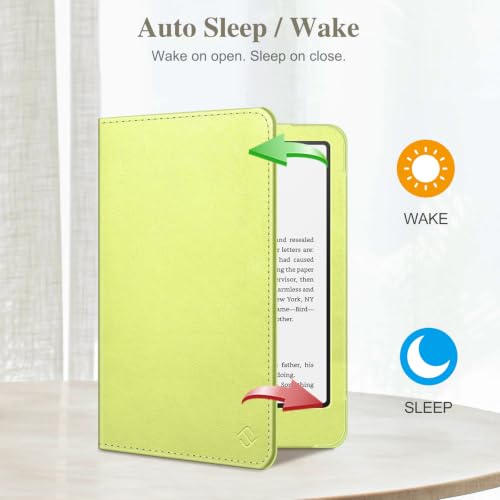 Image of Fintie Case for 7 inch /6.8 inch Kindle Paperwhite(12th /11th Generation-2024 /2021) and Kindle Colorsoft Signature Edition -Slim Foldable Stand Cover Auto Wake /Sleep for Paperwhite 2024, Citrus