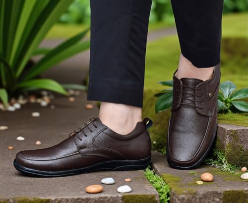 Image of Restroad Men's Formal Shoes | Synthetic Leather Lace-Up Office Wear Shoes for Men