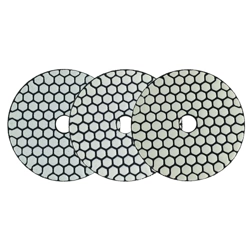 HXIN Diamond Polishing Pads 4inch 100mm 3-Steps PRO for Dry