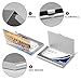 VstaDank Mosaic Arena Business Card Holder Fashion Aluminum Alloy Flip Cover Credit Card Holder High End Professional Name Cards Case Exquisite Pocket Metal Cards Holder for Work