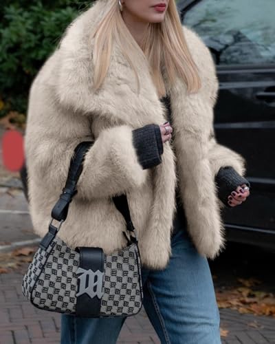 Cicy Bell Womens Faux Fur Coat Winter Shaggy Casual Oversized Lapel Jackets Warm Fuzzy Outerwear3