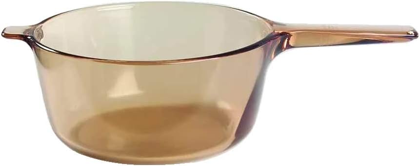 Corning Amber Visionware Vision Ware 2.5 Liter Sauce Pan Pot USA