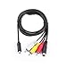 5 Feet AV/TV Video Audio Cable Cord for Sony Handycam DCR-SX41 Camcorder