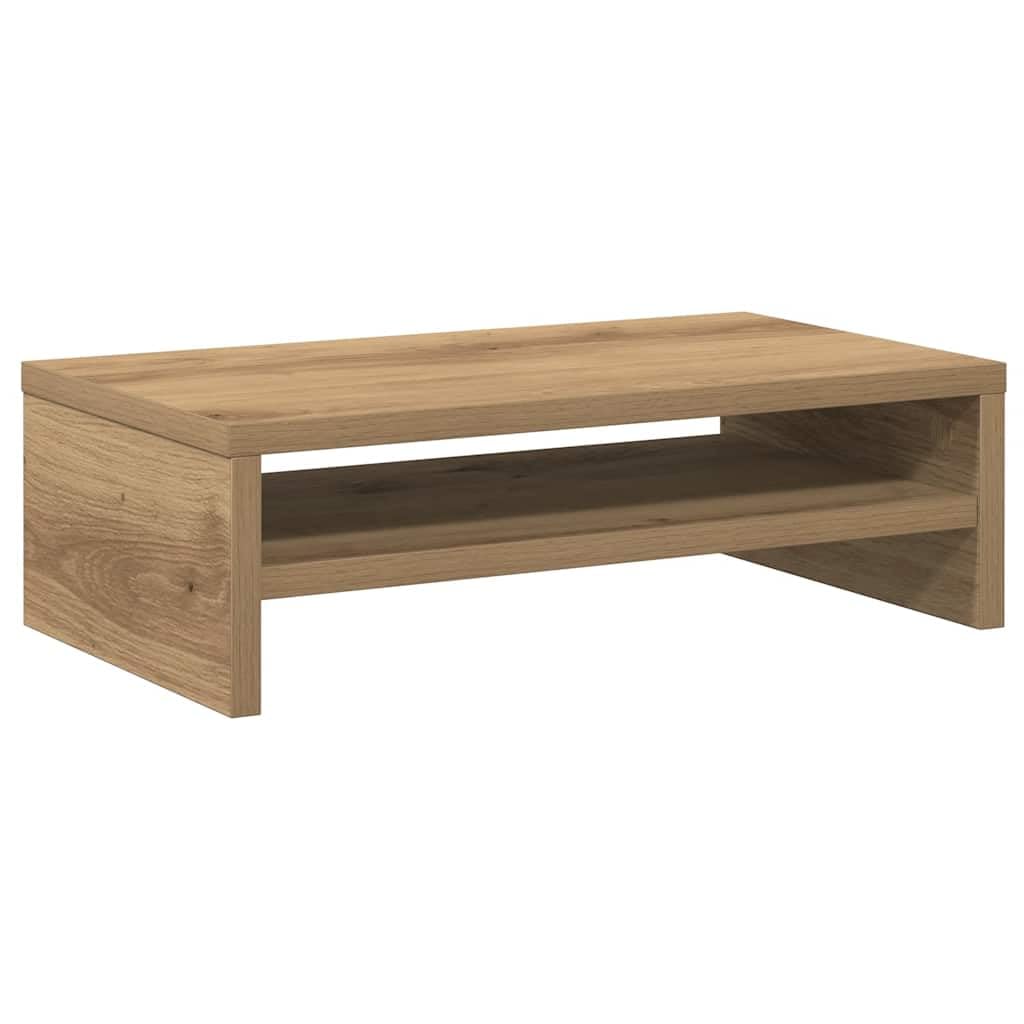 Vidaxl (Artisan Oak) Monitor Stand With A Storage Shelf Chipboard Tv Stand Multi Colours