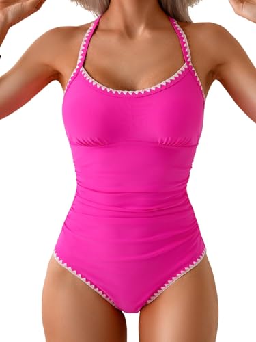 Eomenie Women's One Piece Swimsuit Tummy Control Slimming Bathing Suit