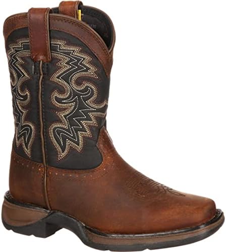 Durango Unisex-Kid's DWBT050 Western Boot, tan Black, 3.5 M US Big Kid | Image 6