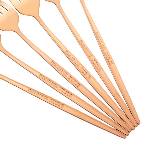 Conjunto De Talheres Aço Inoxidável 24 Pcs Faqueiros Kits (Rosa ouro)