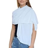UPF 50+ Sun Protection Beach Wraps and Pashminas for Women Travel Scarf Blanket Outdoor Summer UV White Shawl（White