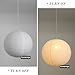 Fivemengo Paper Lantern Lamp Plug in Hanging Lamp 23.6in White Rice Paper Pendant Light with 19.7FT Cord Large Globe Japanese Japandi Wabi Sabi Chandelier for Dining Living Room Bedroom Office 1 Pack