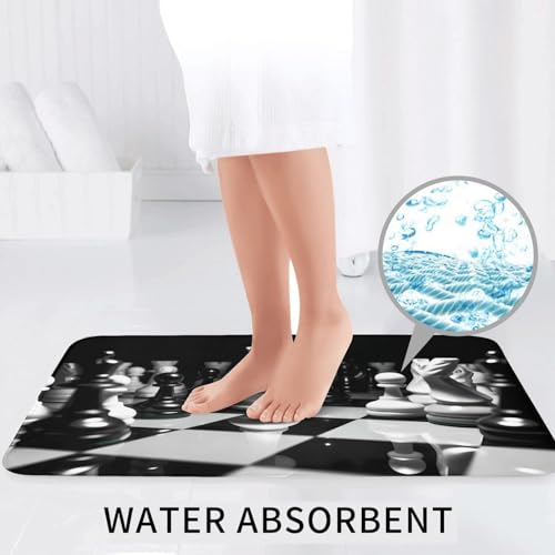 Tapis de bain noir et blanc pour une douche sécurisée - 7