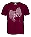 Candymix Papillon Skizze Herren T Shirt, Größe Small, Farbe Burgunderrot