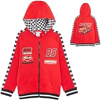 Disney Cars - Chaqueta con capucha para niños de 6 a 7 años,
