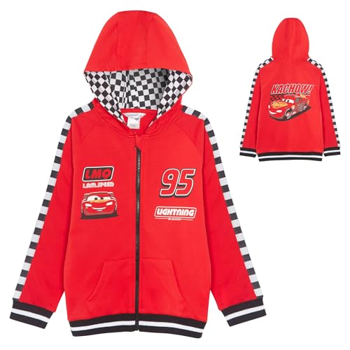 Disney Cars - Chaqueta con capucha para niños de 6 a 7 años,