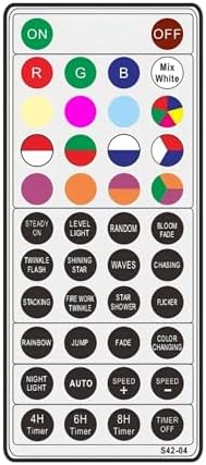 Joomer 42-Key Remote Control for RGB 198LED,300LED, C9, 216LED Icicle String Lights (String Lights not Included) image 3