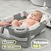 Faltbar Baby Badewanne Mit Rutschfestem Badekissen - Babywanne XXL Mit Baby Badewannensitz & Badethermometer - Von Der Geburt Bis 3 Jahre - Baby Bathtub - Geburtsgeschenke Für Mädchen & Jungen