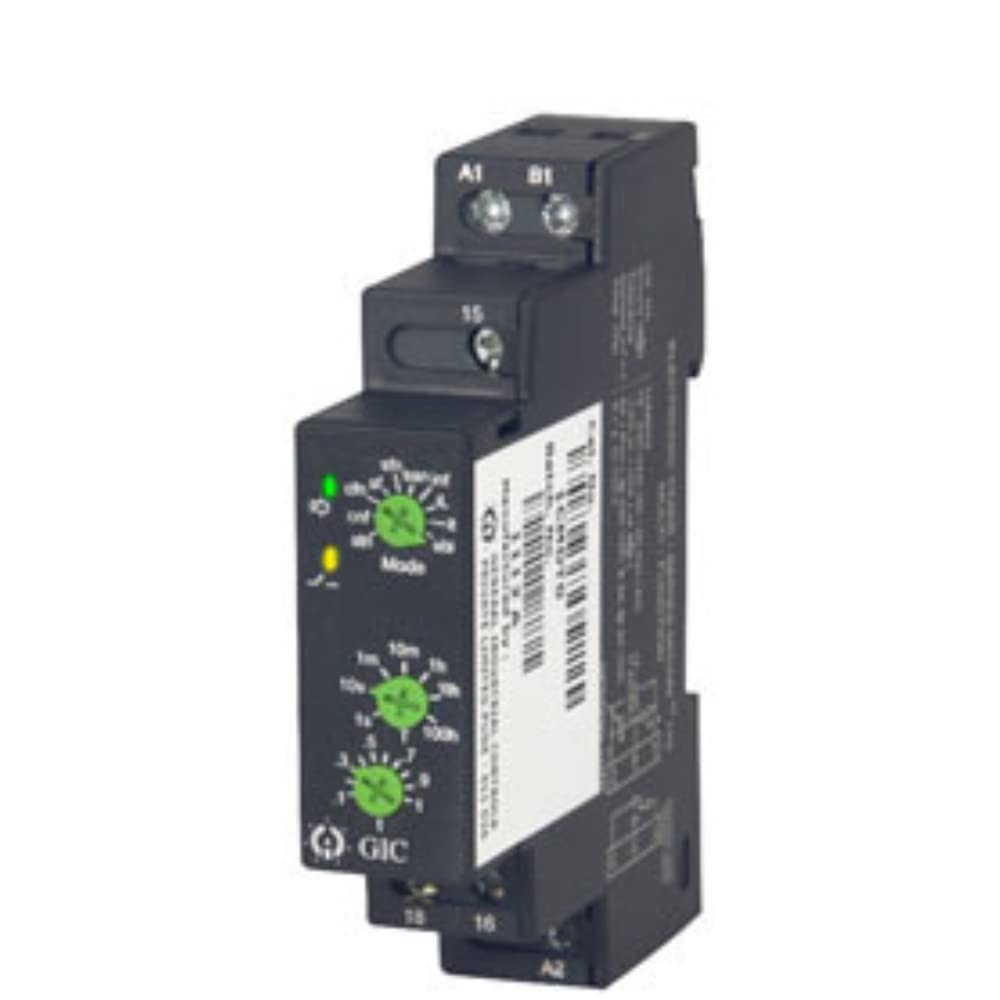 1CMDT0 | 01300090 | GIC Electronic Timer, DELAY ON Signal, CYCLIC Off/ON, 10 Modes, 1CO Contact, 12-240VAC/DC