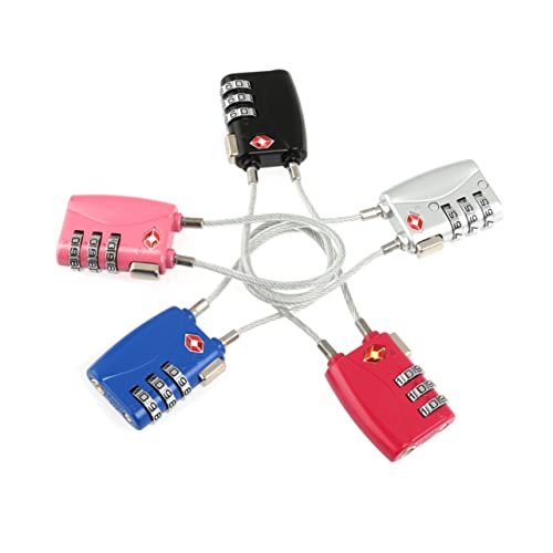 4 Pcs Códigos Redefiníveis Cadeados Para Fechaduras Tsa Para Bagagem 4 Pack Bloqueio De Bagagem De C
