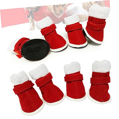 Bottes pour chien Mipcase imperméables et chaussures de Noël antidérapantes - 7