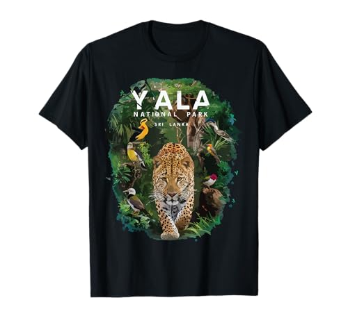 Sri Lanka National Park Yala Leopard Wildlife Souvenir T-Shirt