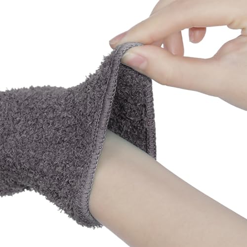 JNNJ 1 Paare Autowaschhandschuhe Finger, Saugstarker Auto Wasch Handschuh, Autowaschhandschuh Aus Ultraweicher Mikrofaser, Für Autowäsche Fensterreinigung(Grau)