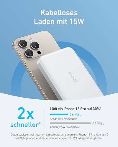 Anker MagGo Flache magnetische Powerbank 10000mAh Qi2 15W – Ansicht 3