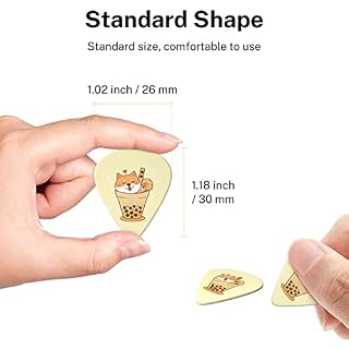 ASDTEHCY Lot de 6 médiators en celluloïd, mignons Shiba Inu, calibres fins, moyens et lourds pour guitares acoustiques… - Les Beatles, Paul McCartney, John Lennon, RIngo Starr, George Harrison ASDTEHCY Lot de 6 médiators en celluloïd, mignons Shiba Inu, calibres fins, moyens et lourds pour guitares acoustiques… – Image 7