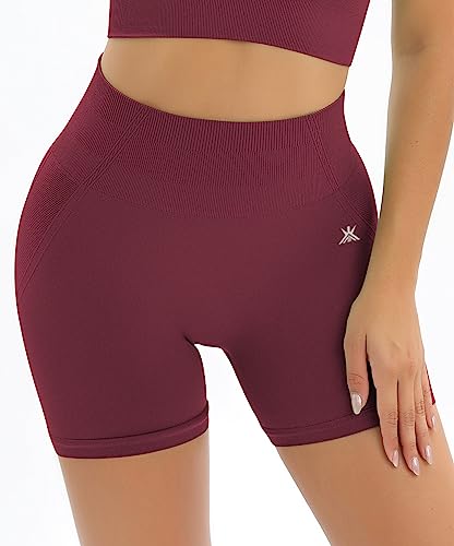 Image of Kobo Active Wear for Women Gym | High Waist | Squat-Proof | Workout Short Tights for Women | 4-Way Stretch | Shorts for Gym, Cardio | Yoga Shorts (Imported)