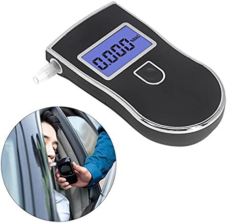 Breathalyser with 5 Mouthpieces,Portable Alcohol Breath Tester with Digital LCD Screen,Digital Breathalyzer to Test Alcohol Professional Grade Accuracy