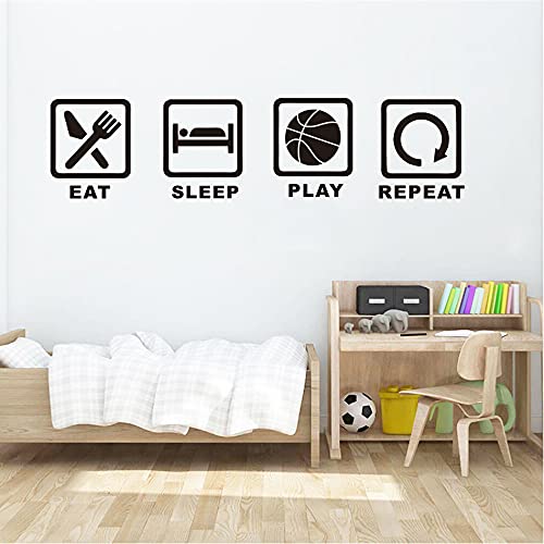 Vinilo deportivo decorativo para pared con diseño baloncesto miniatura 6
