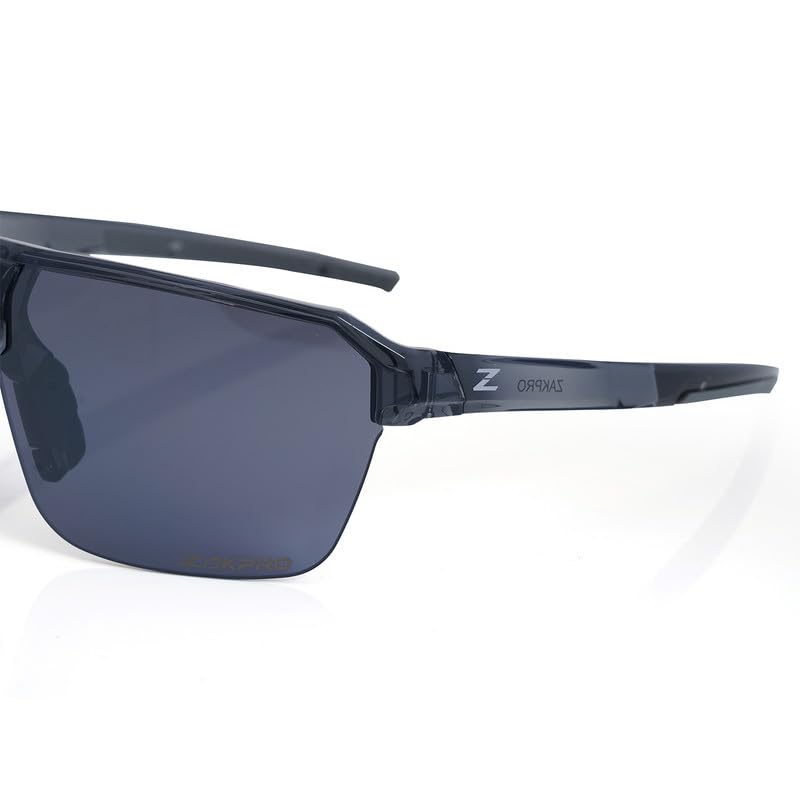 ZAKPRO Z-Series Sports Sunglasses – GRIZZ | TR90 Ultralight Frame | Cylindrical Lens | Flash Mirror Finish | UV400 + Oleophobic