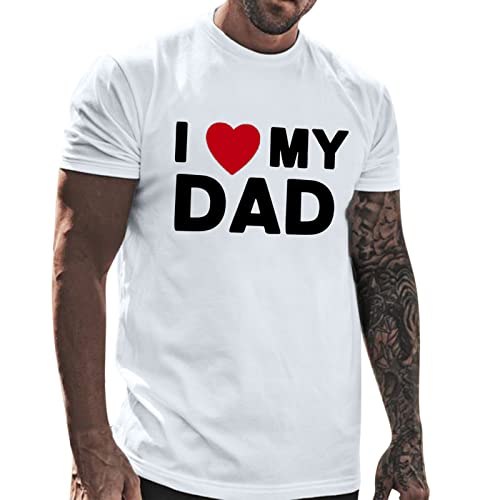 Men's T-Shirt with Crew Neck, Casual Summer Basic Top, Printed for Leisure, Everyday Use, White, L