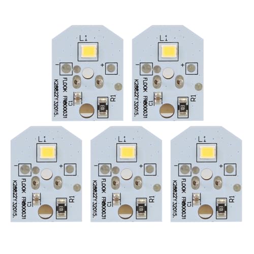 New Upgraded WR55X11132 WR55X25754 LED Light for GE Refrigerator Replace WR55X30602 WR55X26486 PS4704284 3033142 EAP12172918 AP6261806 No-Include Plastic Cover 5PCS IN One