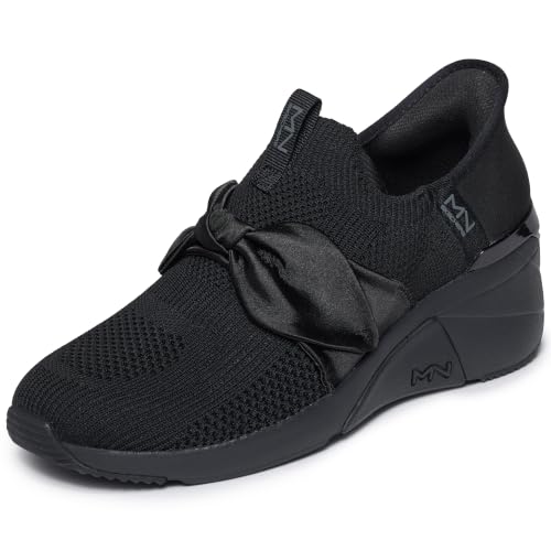 Image of Skechers Women's A Wedge - Enzie Hands Free Slip-ins | Casual wedge sneaker, Slip-ins techology, Wedge Fit, Lux Memory Foam, Engineered Knit upper