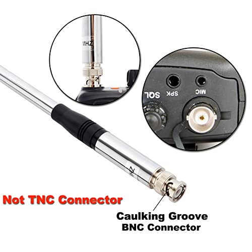TWAYRDIO BNC Telescopic Handheld Portable CB Radio Antenna 27Mhz Extendable 23.3cm to 1.3m Antennas for Midland Cobra Uniden Handheld/Portable CB Ham Radio - Image 3