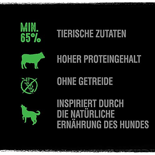 CRAVE Premium Pastete mit Lamm & Rind für Hunde – Getreidefreies Adult Nassfutter mit hohem Proteingehalt – 10 x 300 g