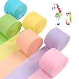 6 Rolls Crepe Paper,Color Party Streamers Birthday Christmas Hanging Tassels Craft Backdrop Rolls Paper for Party Decoration, Home Decoration and DIY Art Projects.