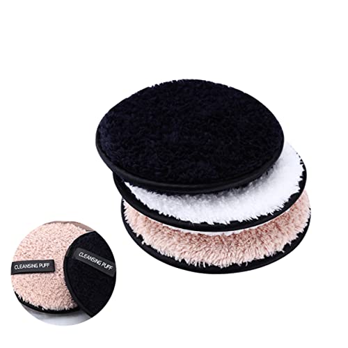 HAKIDZEL 3個 マイクロファイバースポンジ フェイスクリーニングクロス リムーバーパフ クリーニングスポンジ フェイシャル パフ クレンジング スポンジ アプリケーター マジック