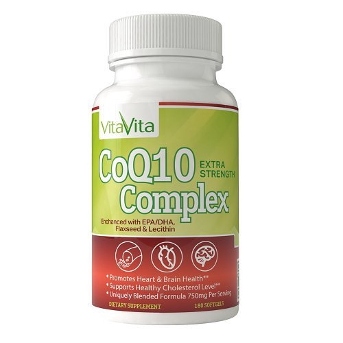 Extra Strength Coq10 Complex, Enhanced With Epa/Dha, Lecithin, Flaxseed And Vitamin E (180 Softgels) #TOP3