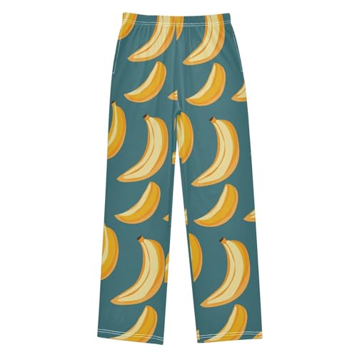 Pajama Bottoms, Pajamas Pant Bananas Cartoon Lounge Wear Casual Fruits Sleep Long Pants Soft Pjs Sleepwear