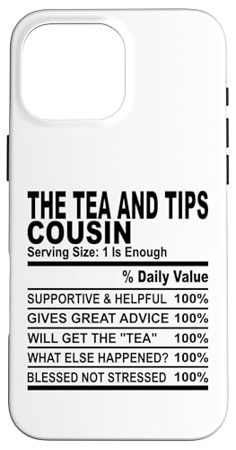 The Tea & tips cousin Funny cousins 男性 女性 家族 再会 スマホケース iPhone 16 Pro Max 用