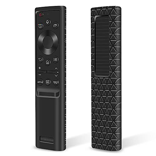Schutzhülle für Samsung Smart TV Solarzelle Fernbedienung 2021, für Samsung BN59-01363 BN59-01357 Fernbedienung, stoßfest, Samsung Fernbedienung, Silikon-Abdeckungen, Schwarz Cover